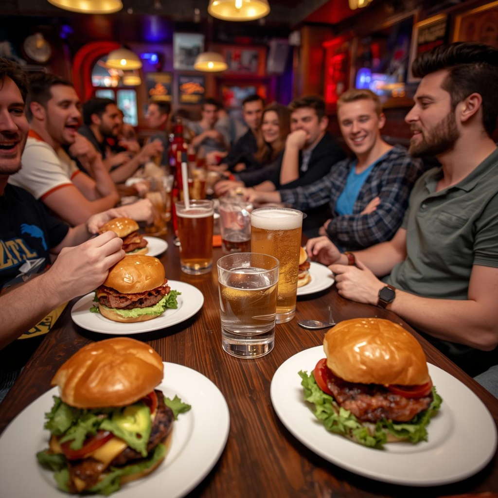Quiz night, burgers, pub, prizes