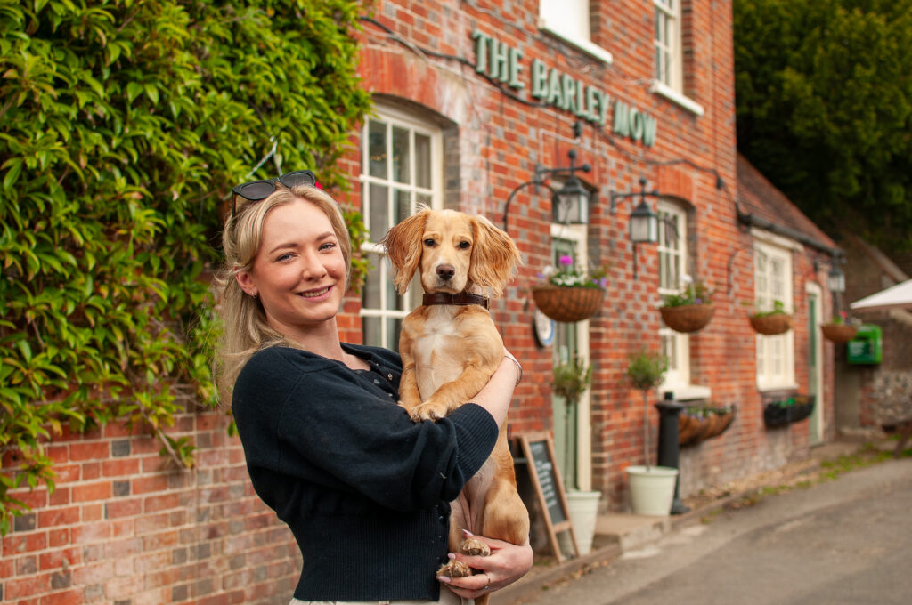 Beautiful Women and Dog